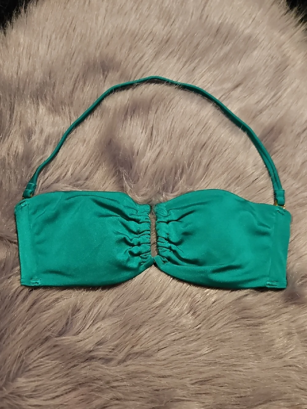 Rare 2009 Vintage Victoria's Secret Strapless Green Jaguar Bikini